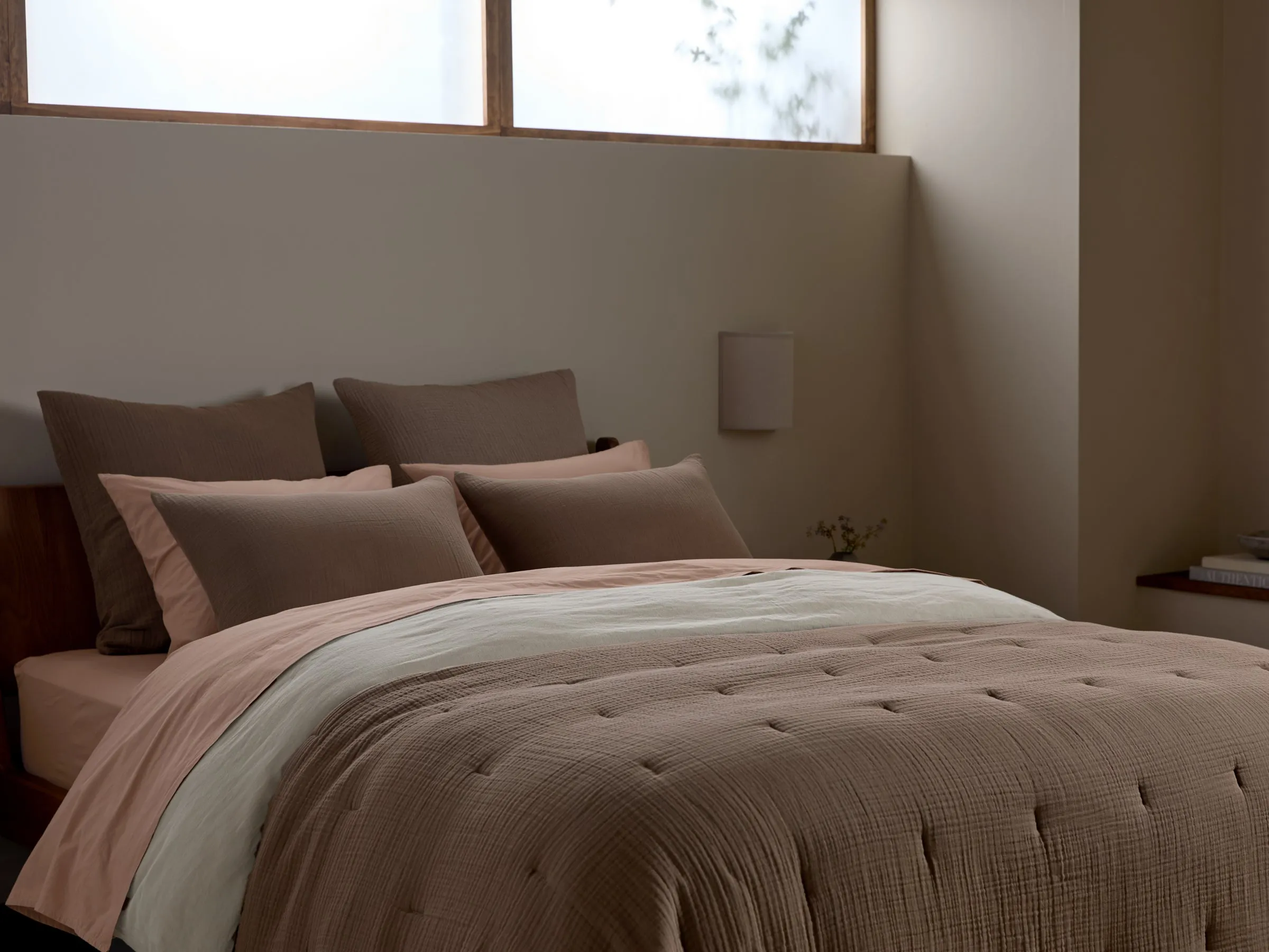 Organic Cloud Cotton Sham Set (Warm Grey)