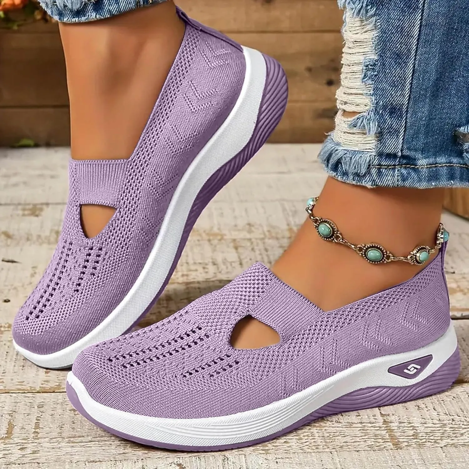 Orthopedic Shoes for Women Walking Shoes 2024 New Breathable Soft Orthopedic Slip-On Indoor Outdoor Casual Shoes