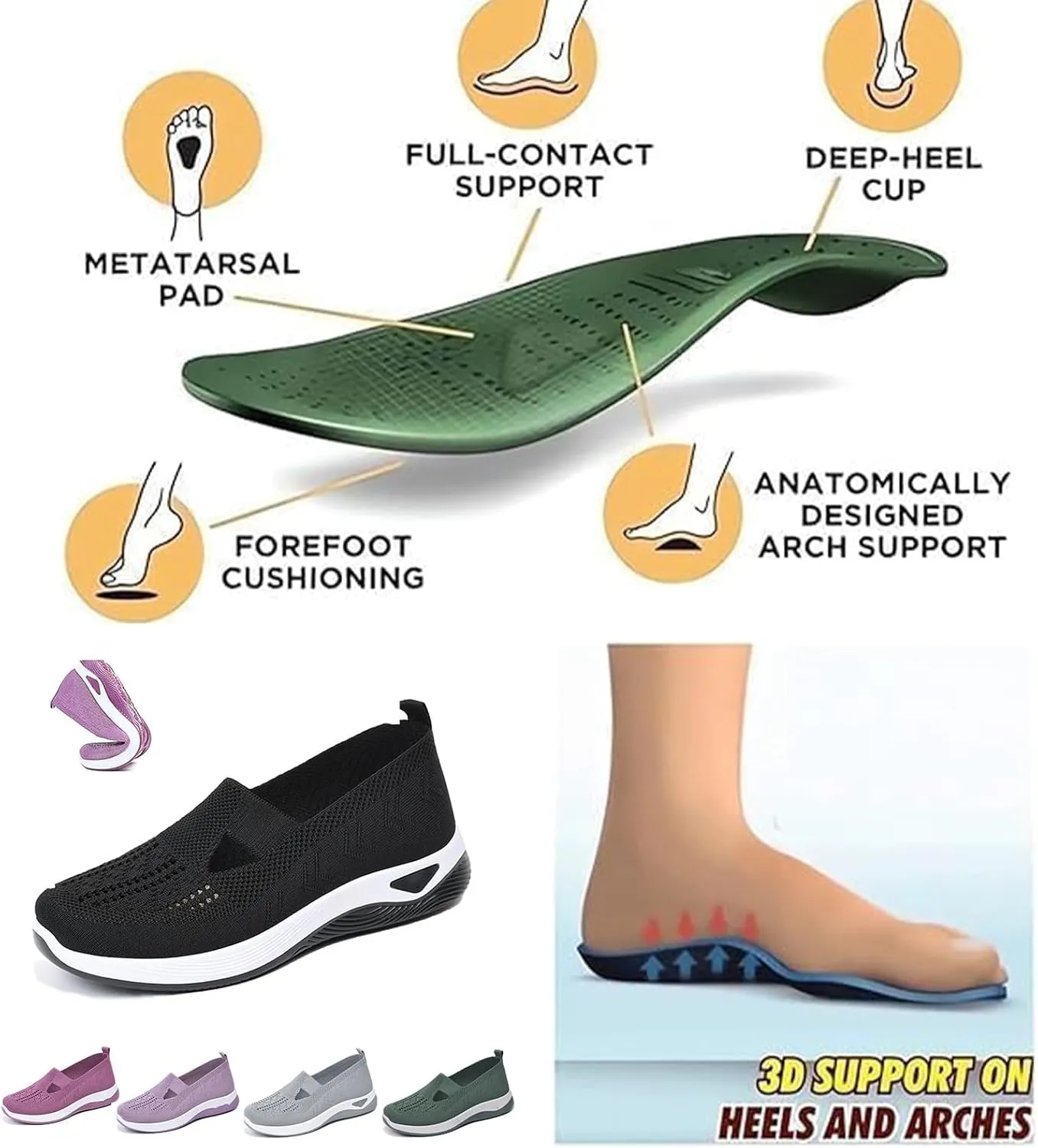 Orthopedic Shoes for Women Woven Orthopedic Breathable Soft Shoes Comfort Wear Orthowear Shoe Mesh Walking Sneakers