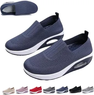 Orthopedic Sneakers for Women New Air Cushion Slip on Walking Shoes Arch Support Lightweight Wedge Walking Sneakers