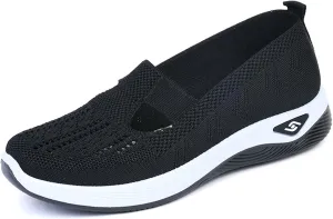 Orthopedic Woven Breathable Soft Slip On Arch Support Walking Casual Running Diabetic Foam Shoes