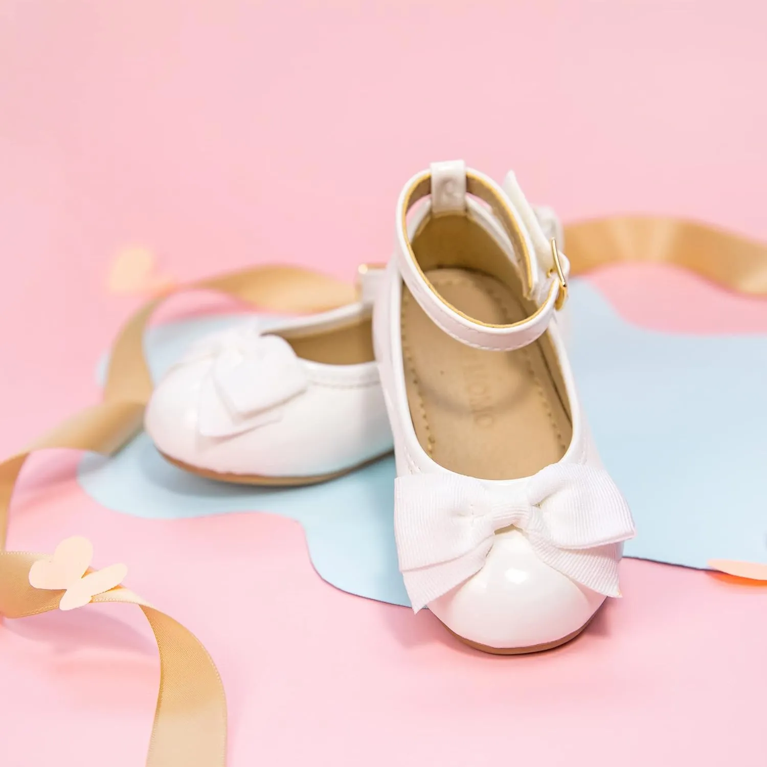 Otter MOMO Toddler Little Girls Princess Shoes Mary Jane Ballerina Flats Flower Girl Dress Shoes