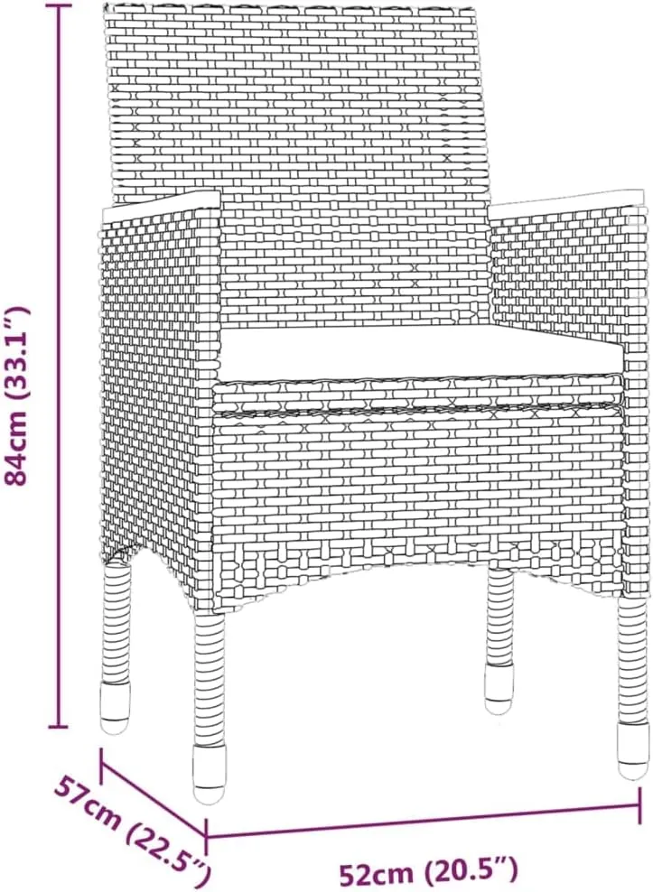 Outdoor Patio Furniture,7 Piece Patio Dining Set with Cushions Gray and BlackDesigned for Camping, Resting, Outdoors.