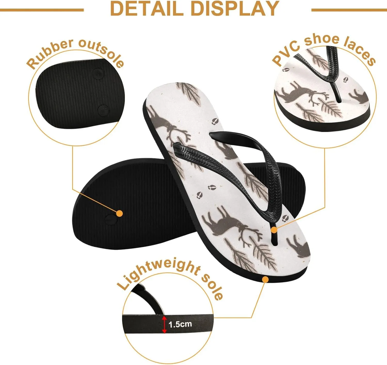 Oyihfvs Flip Flops Flip Sandal Home Slippers Hotel Spa Bedroom for Men Women XS-XXL