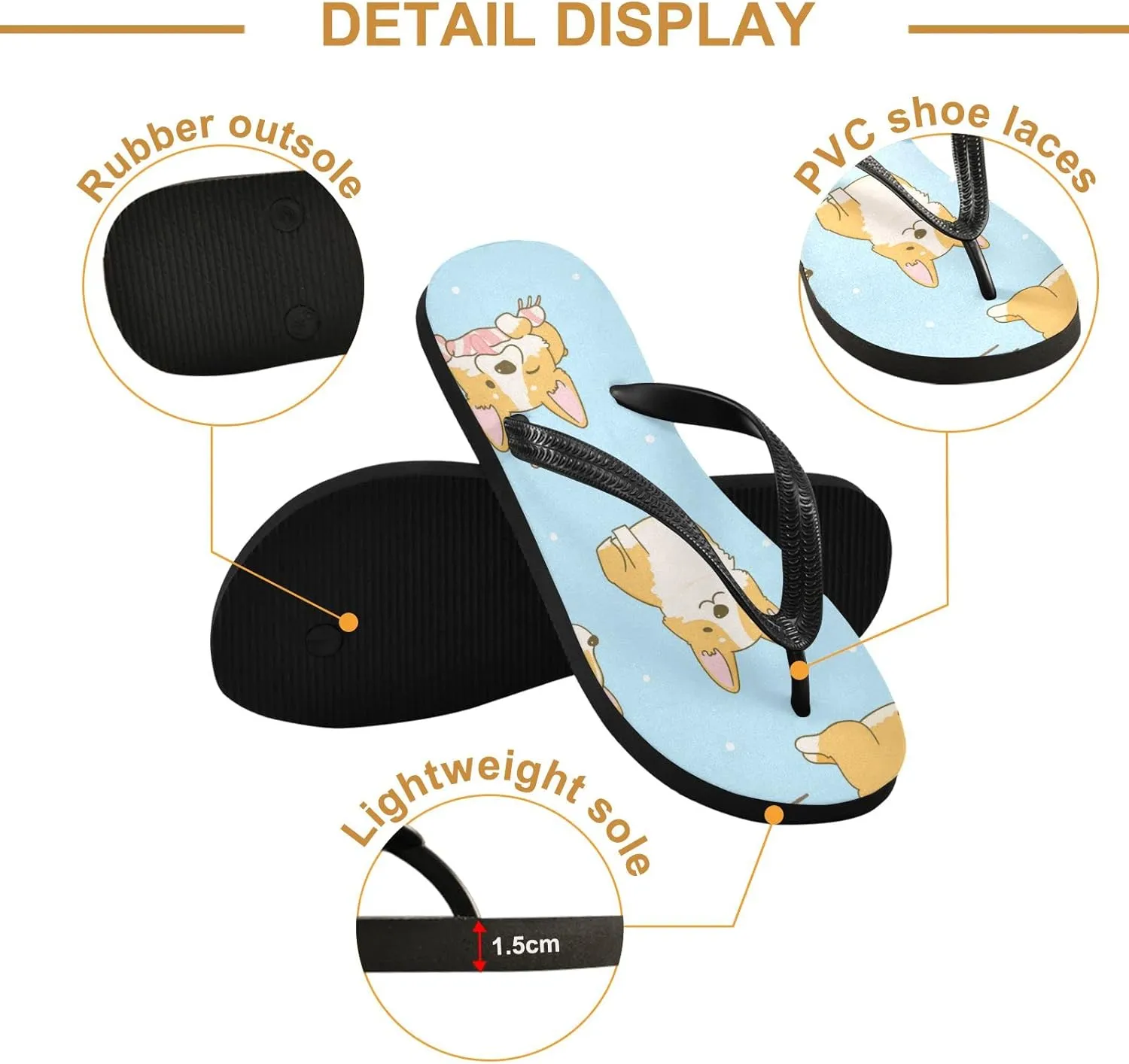 Oyihfvs Flip Flops Flip Sandal Home Slippers Hotel Spa Bedroom for Men Women XS-XXL