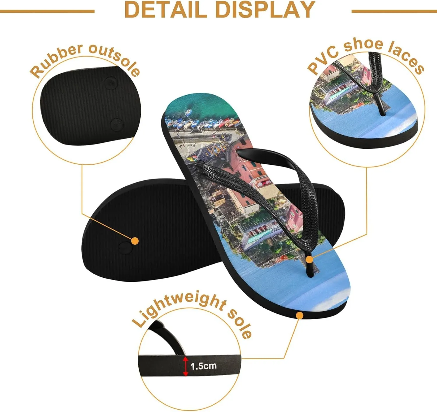Oyihfvs Flip Flops Flip Sandal Home Slippers Hotel Spa Bedroom for Men Women XS-XXL
