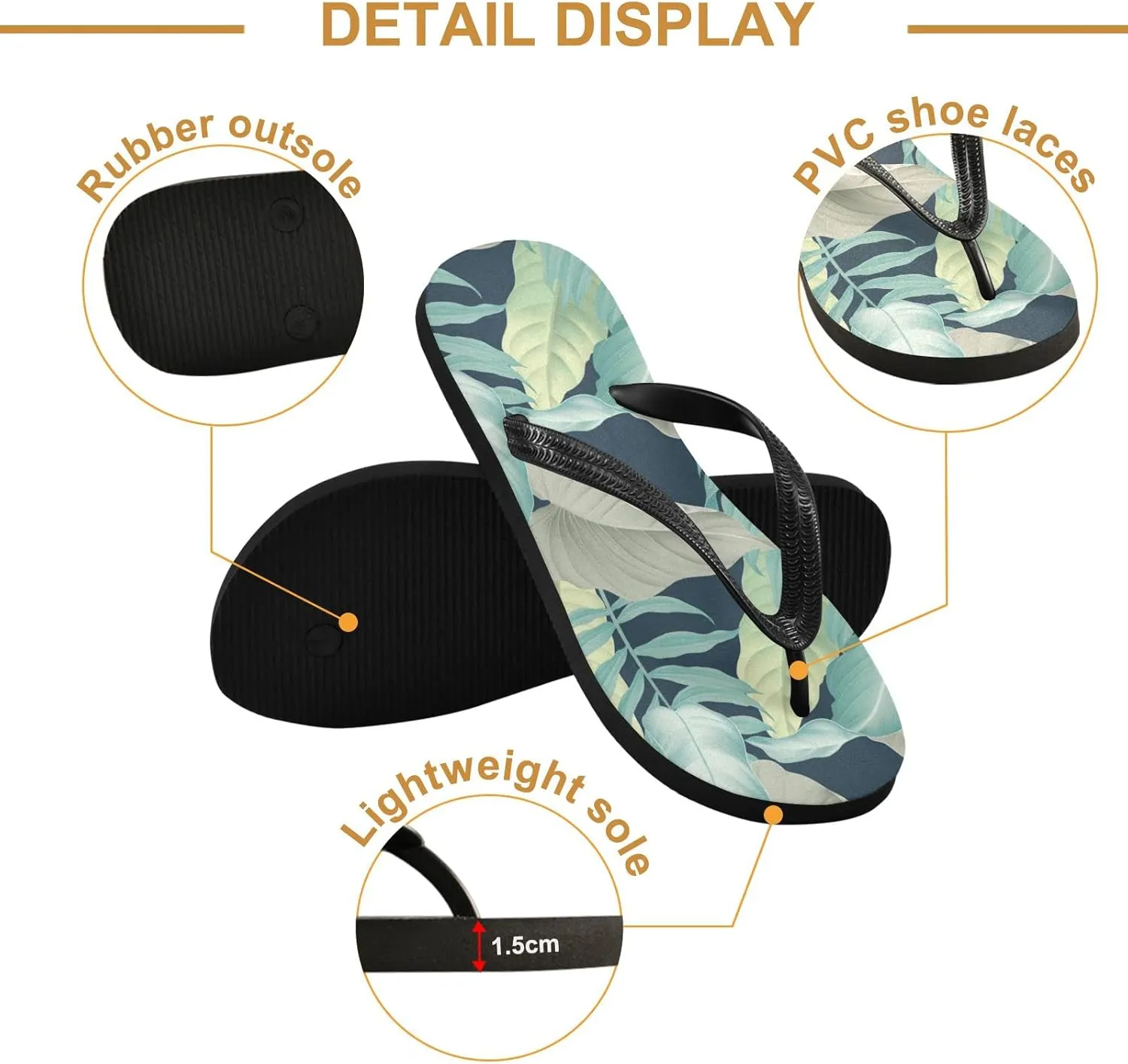 Oyihfvs Flip Flops Flip Sandal Home Slippers Hotel Spa Bedroom for Men Women XS-XXL