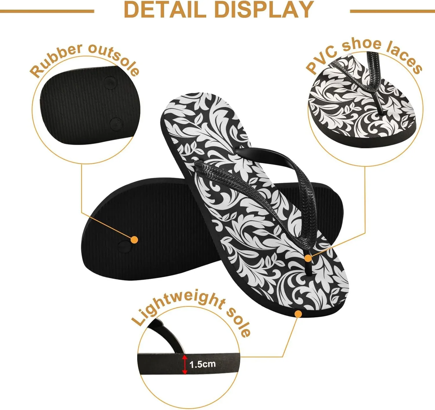 Oyihfvs Flip Flops Flip Sandal Home Slippers Hotel Spa Bedroom for Men Women XS-XXL