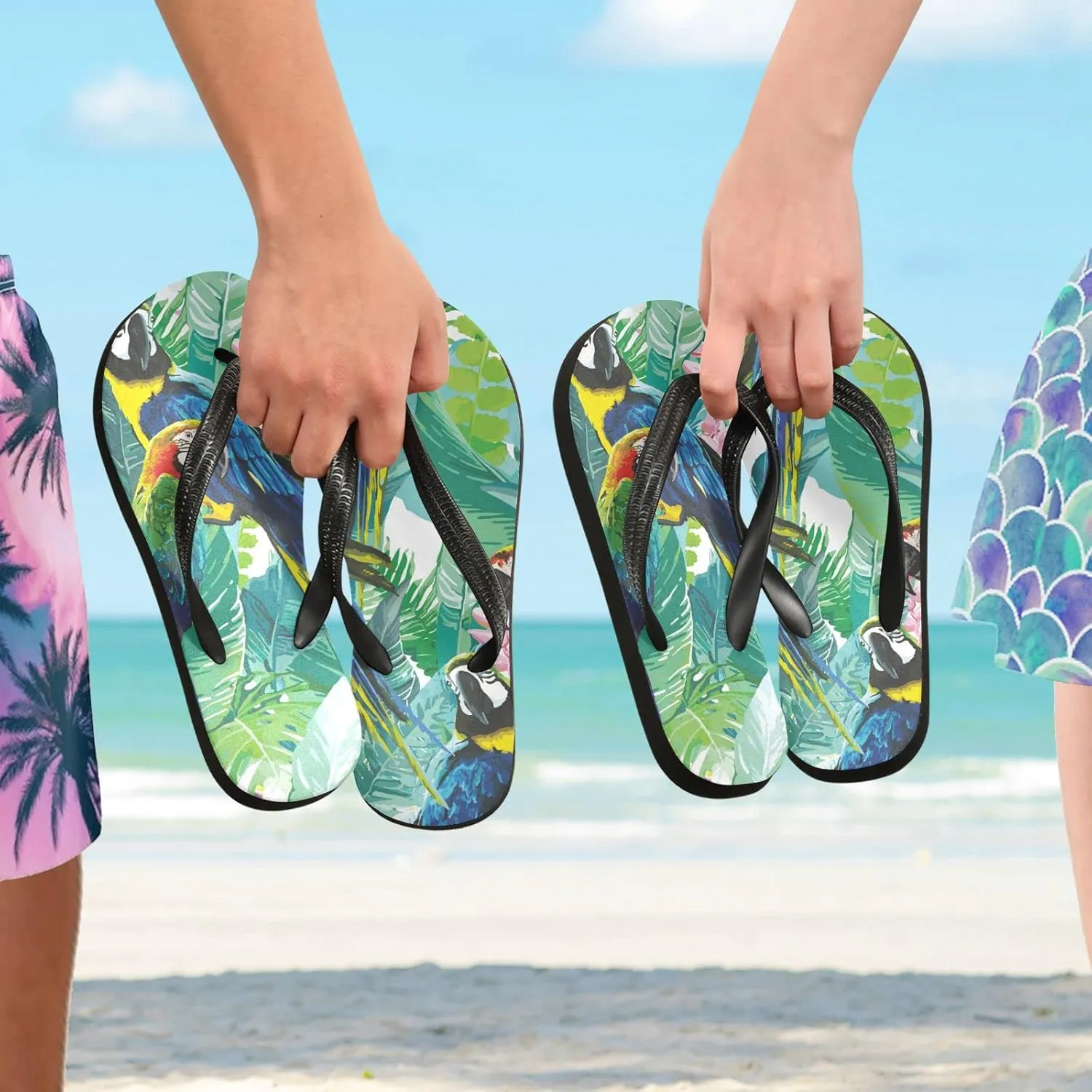 Oyihfvs Flip Flops Flip Sandal Home Slippers Hotel Spa Bedroom for Men Women XS-XXL