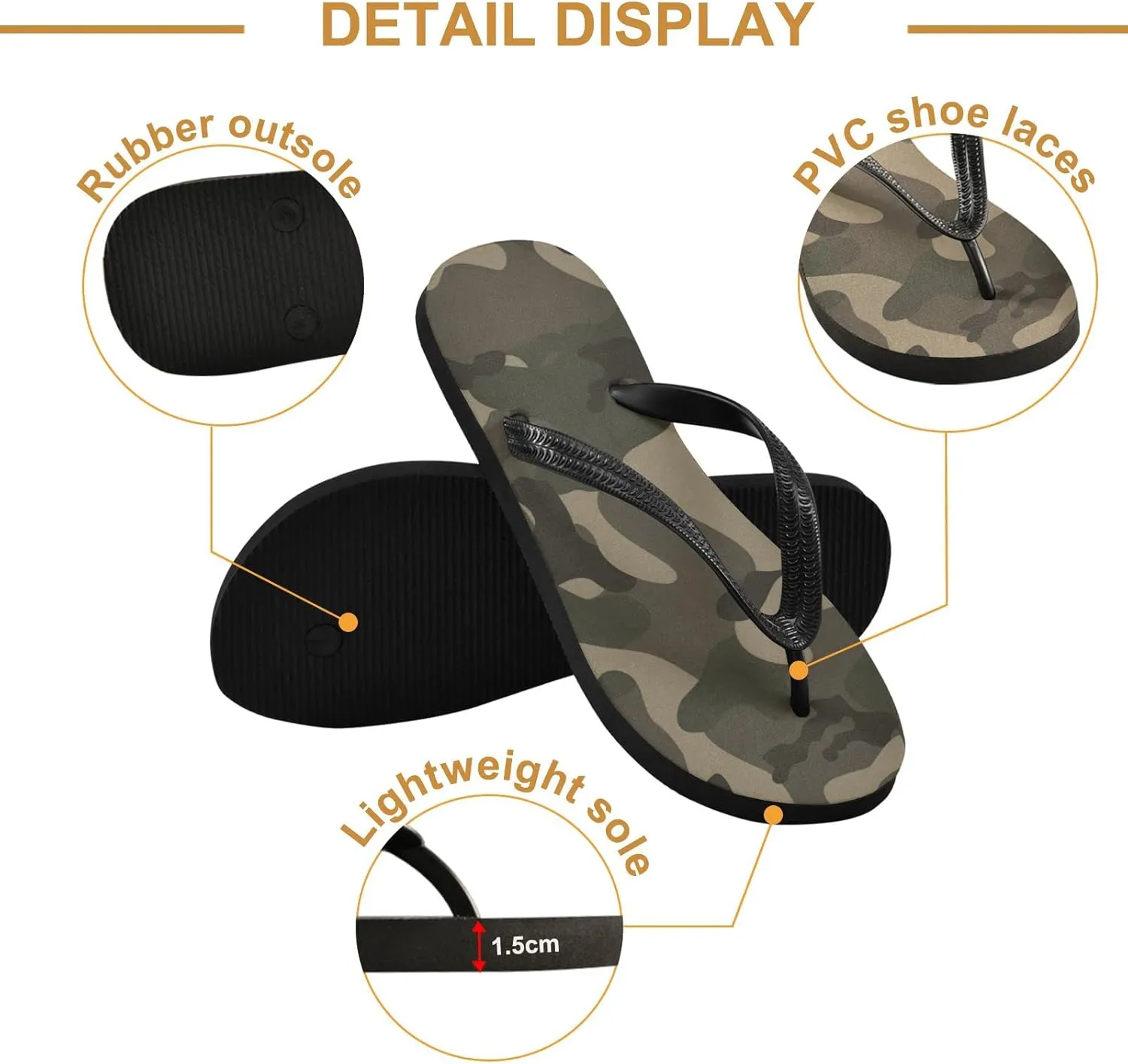 Oyihfvs Flip Flops Flip Sandal Home Slippers Hotel Spa Bedroom for Men Women XS-XXL