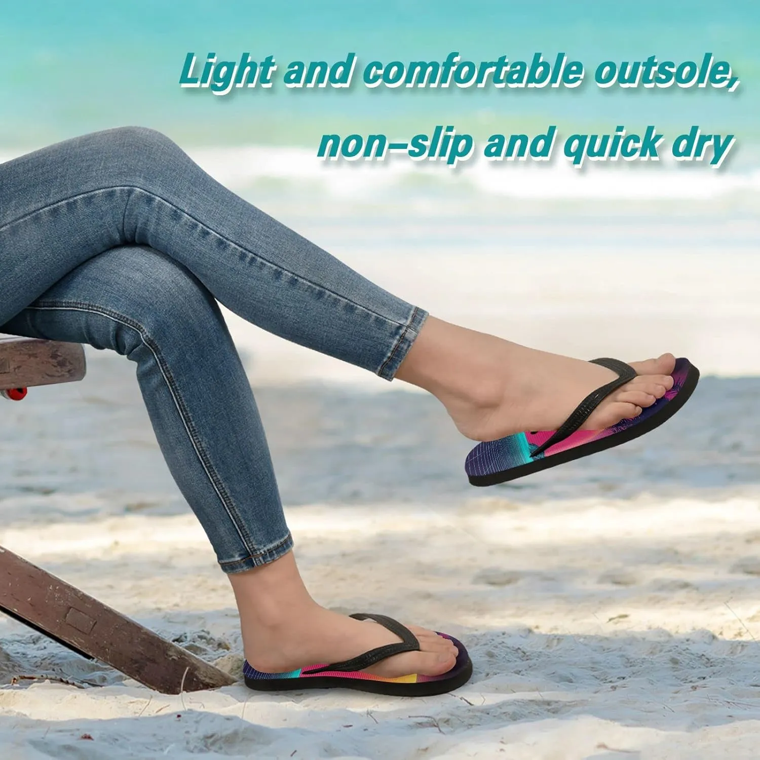Oyihfvs Flip Flops Flip Sandal Home Slippers Hotel Spa Bedroom for Men Women XS-XXL