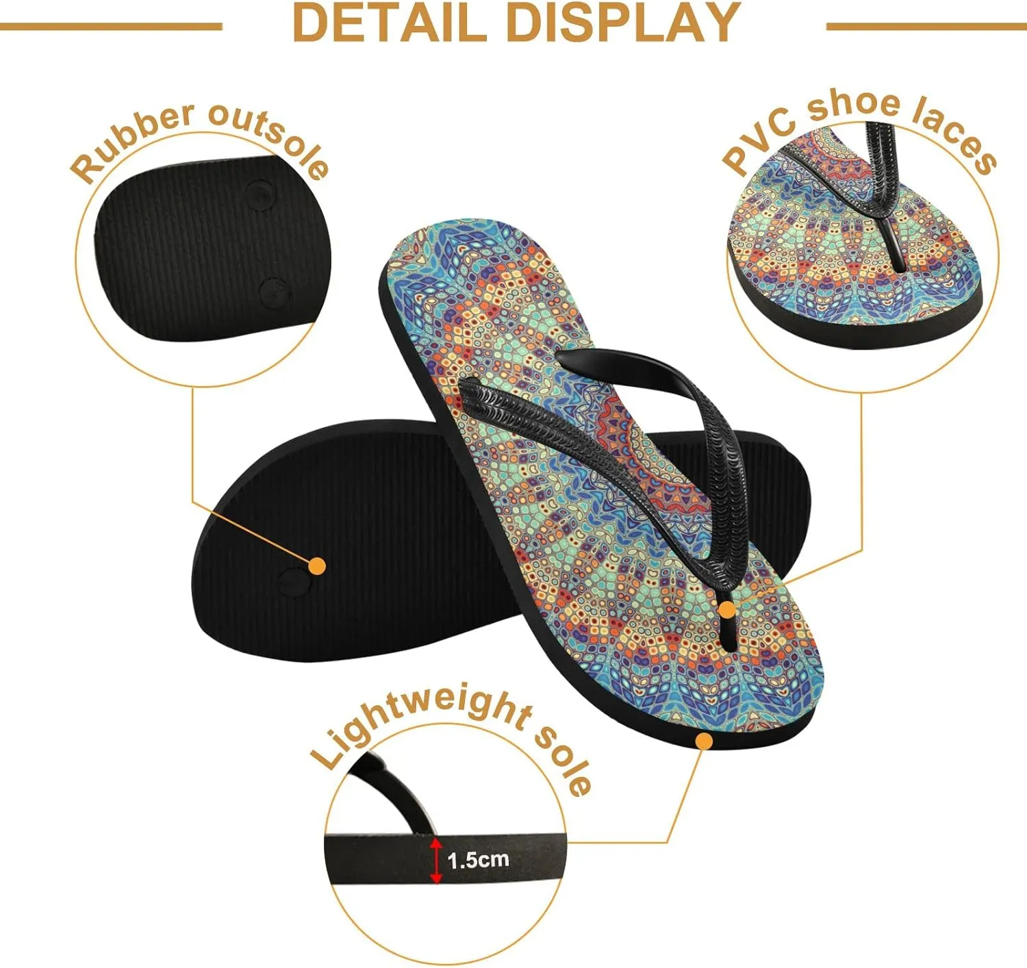 Oyihfvs Flip Flops Flip Sandal Home Slippers Hotel Spa Bedroom for Men Women XS-XXL