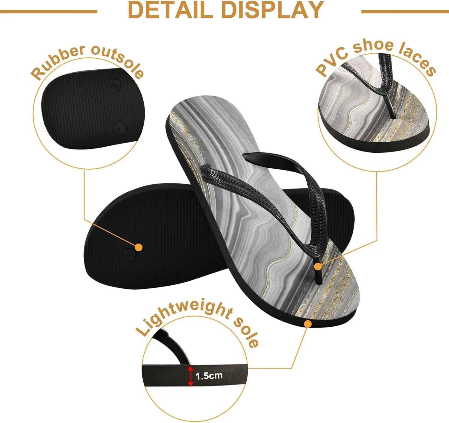 Oyihfvs Flip Flops Flip Sandal Home Slippers Hotel Spa Bedroom for Men Women XS-XXL