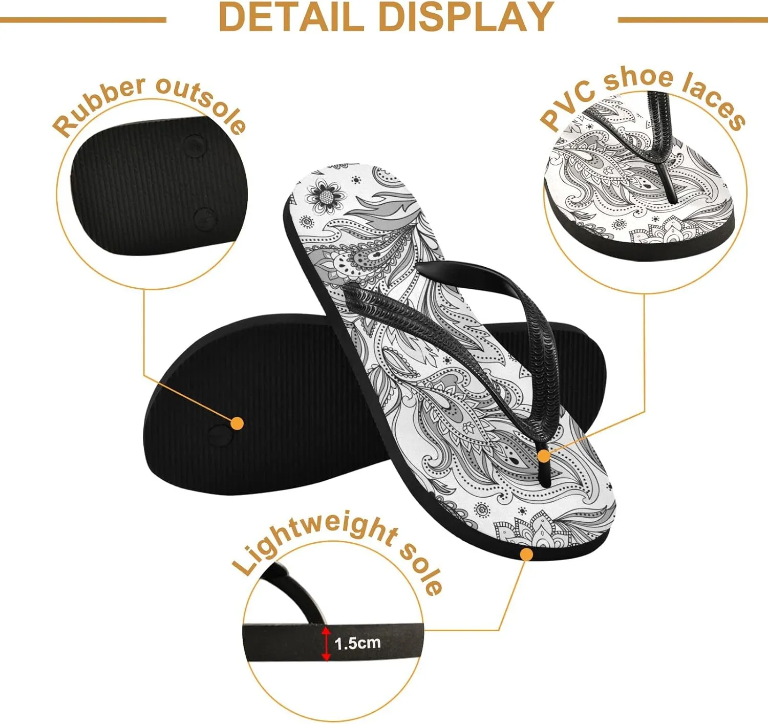 Oyihfvs Flip Flops Flip Sandal Home Slippers Hotel Spa Bedroom for Men Women XS-XXL