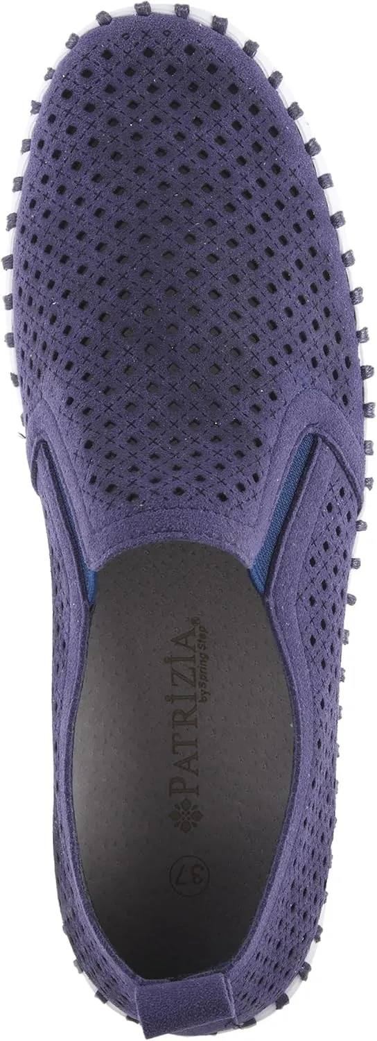 PATRIZIA Surfie Women's Slip-On Shoes – Perforated Microfiber with Leather Insole, Flexible Rubber Sole, and 1" Heel for All-Day Comfort