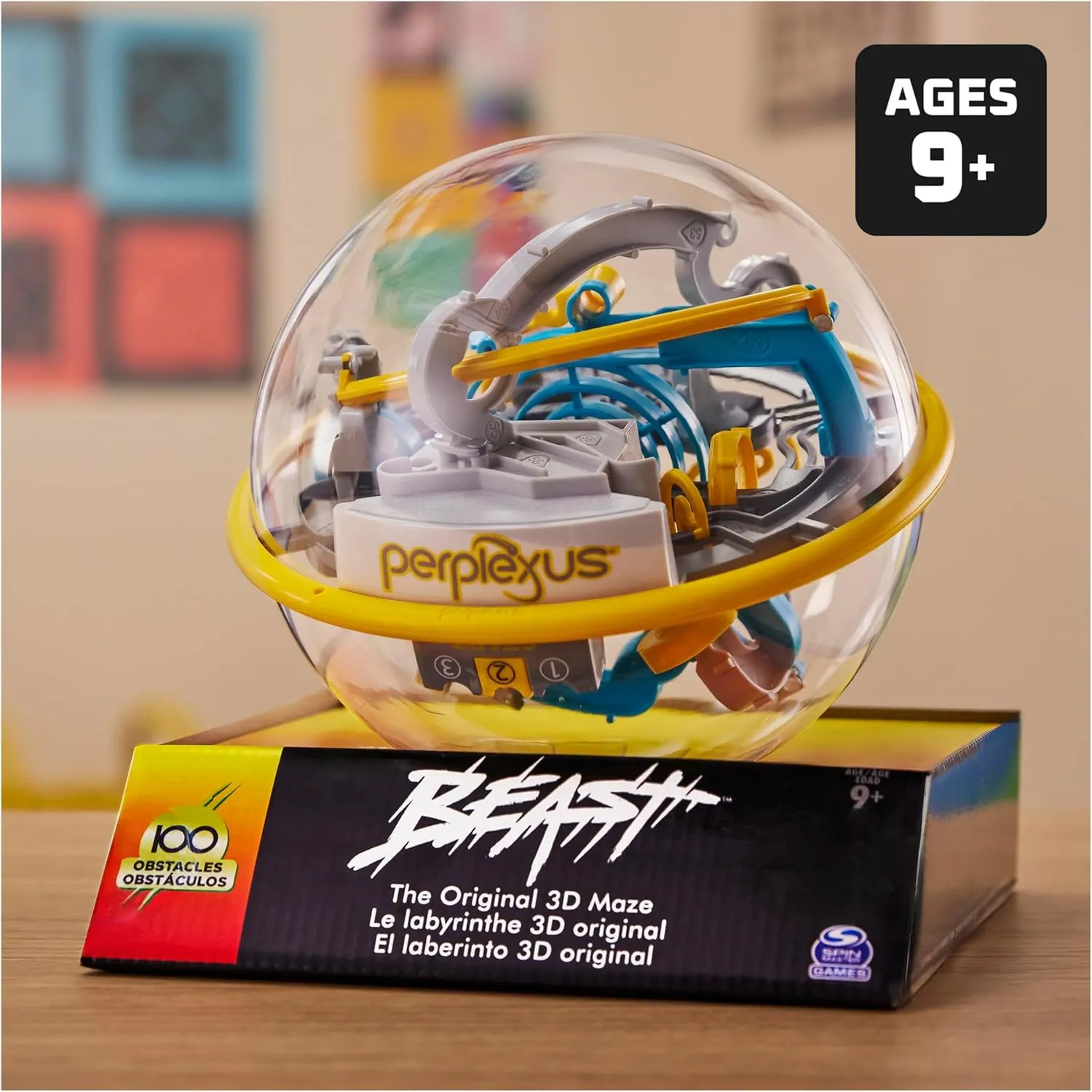 Perplexus Beast 3D Gravity Maze Game Brain Teaser Fidget Toy Puzzle Ball, Anxiety Relief Items, Cool Stuff, Sensory Toys for Kids & Adults Ages 9 