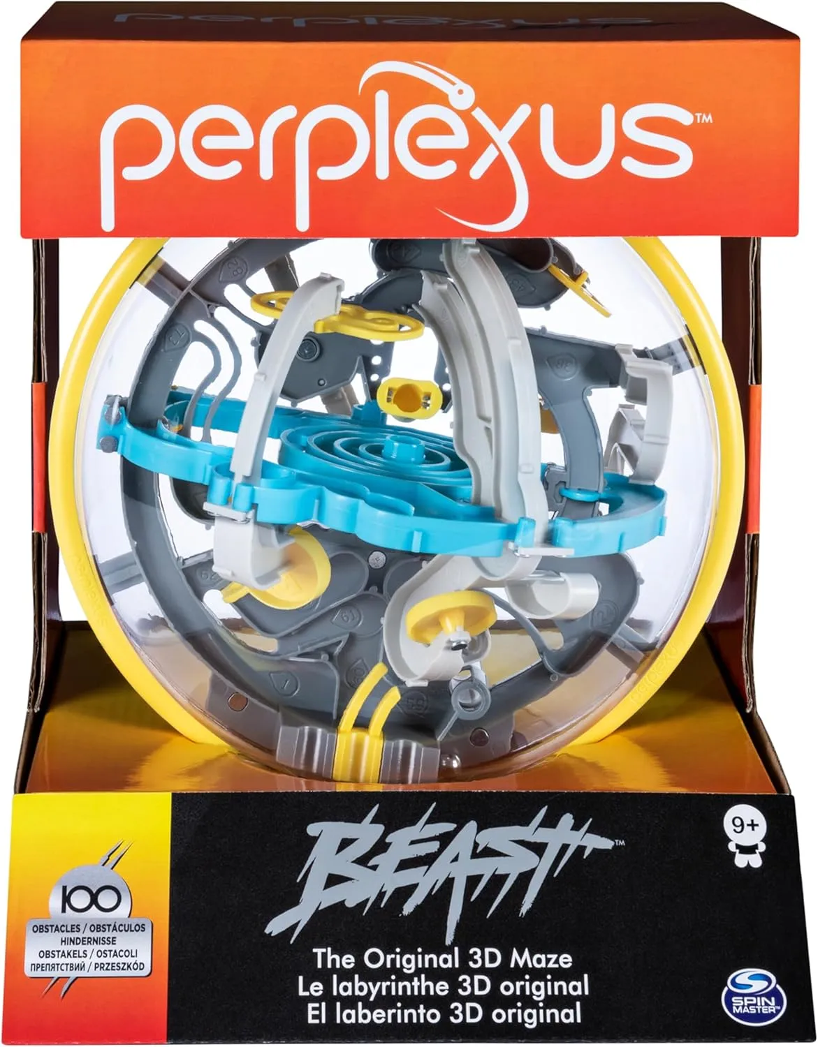 Perplexus Beast 3D Gravity Maze Game Brain Teaser Fidget Toy Puzzle Ball, Anxiety Relief Items, Cool Stuff, Sensory Toys for Kids & Adults Ages 9 