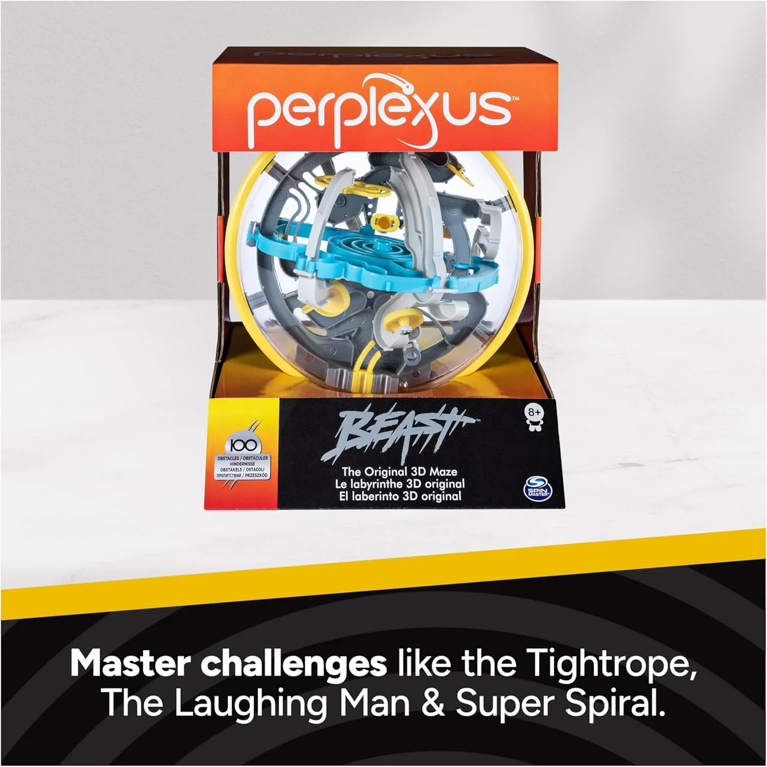 Perplexus Beast 3D Gravity Maze Game Brain Teaser Fidget Toy Puzzle Ball, Anxiety Relief Items, Cool Stuff, Sensory Toys for Kids & Adults Ages 9 