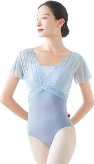 Phoeswan Ballet Leotards for Women, Short Sleeve/Camisole Dance Leotards, Adult Ballet Leotards with Chest Pad