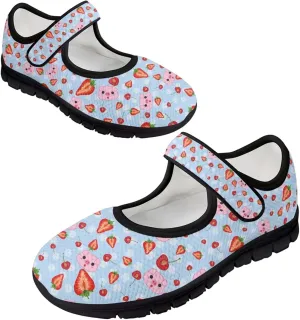 Pig Design Slip On Womens Shoes Casual Comfortable Sneakers Breathable Magic Sticker Convenient Wear Shoes