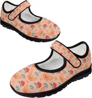 Pig Design Slip On Womens Shoes Casual Comfortable Sneakers Breathable Magic Sticker Convenient Wear Shoes