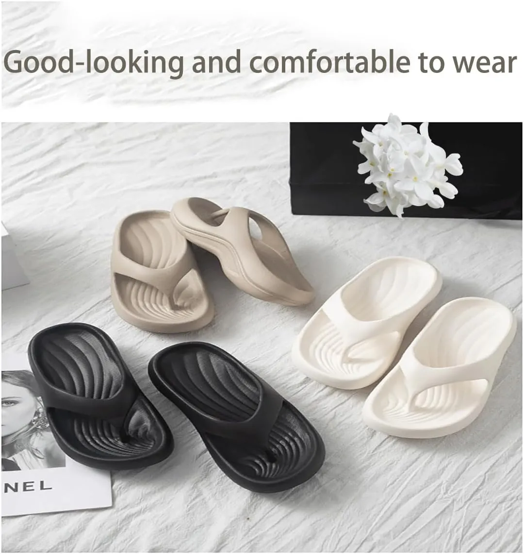 Pillow Arch Support Flip Flops, Orthopedic Sandals for Women Recovery Flip Slides, Plantar Fasciitis Orthopedic Flip Flops, Non-Slip and Soft Comfortable