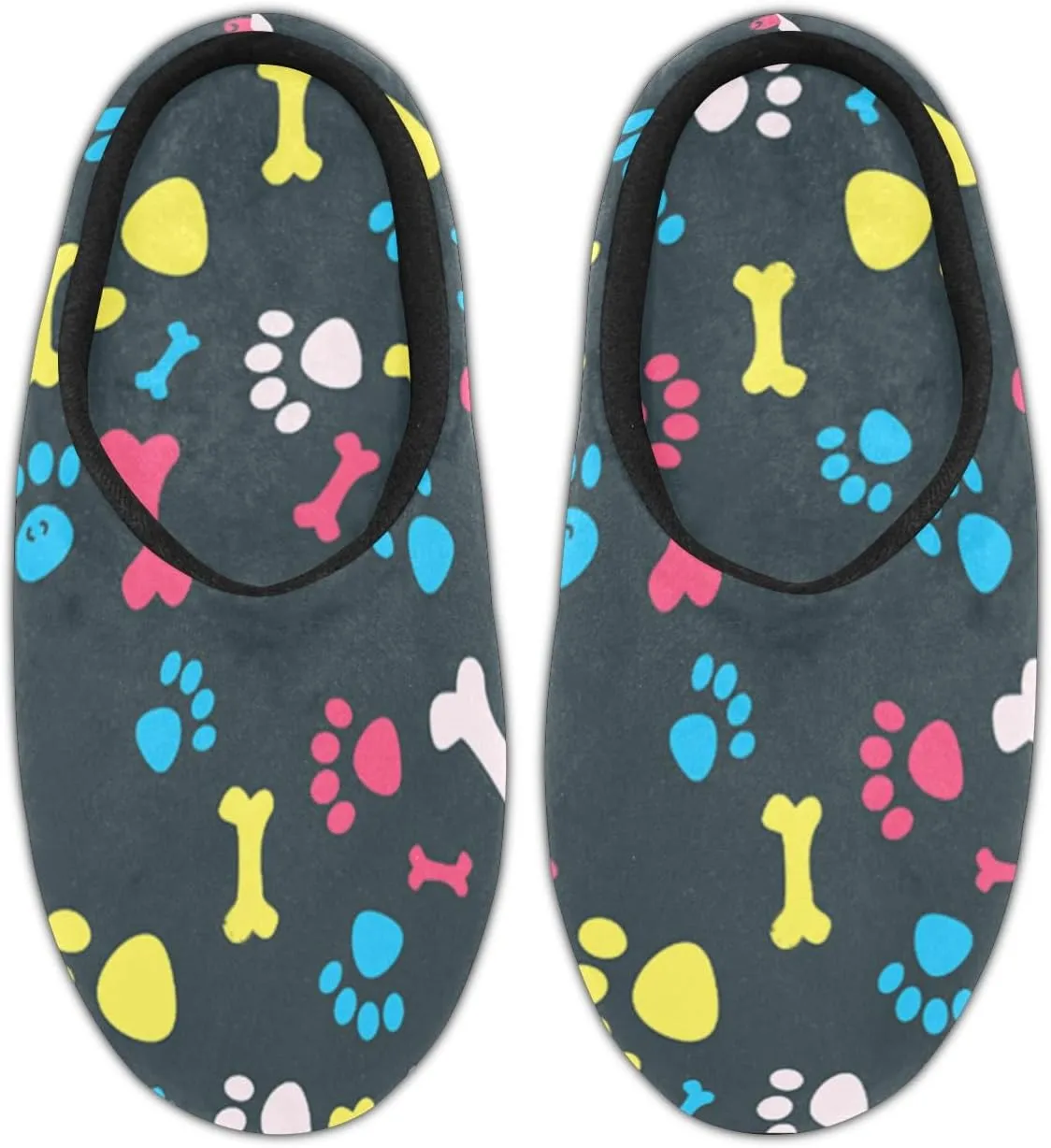 Pitovozu Dogs Watercolor Painting Slippers for Women Men Slippers Retro Soft Plush Warm Slip-on Slippers Cozy Indoor Outdoor Slippers