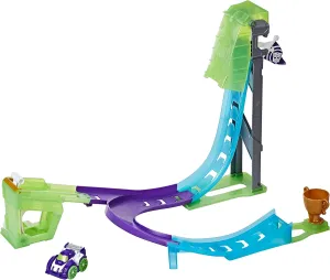 Playskool Heroes Transformers Rescue Bots Flip Racers Blurr Reverse Raceway