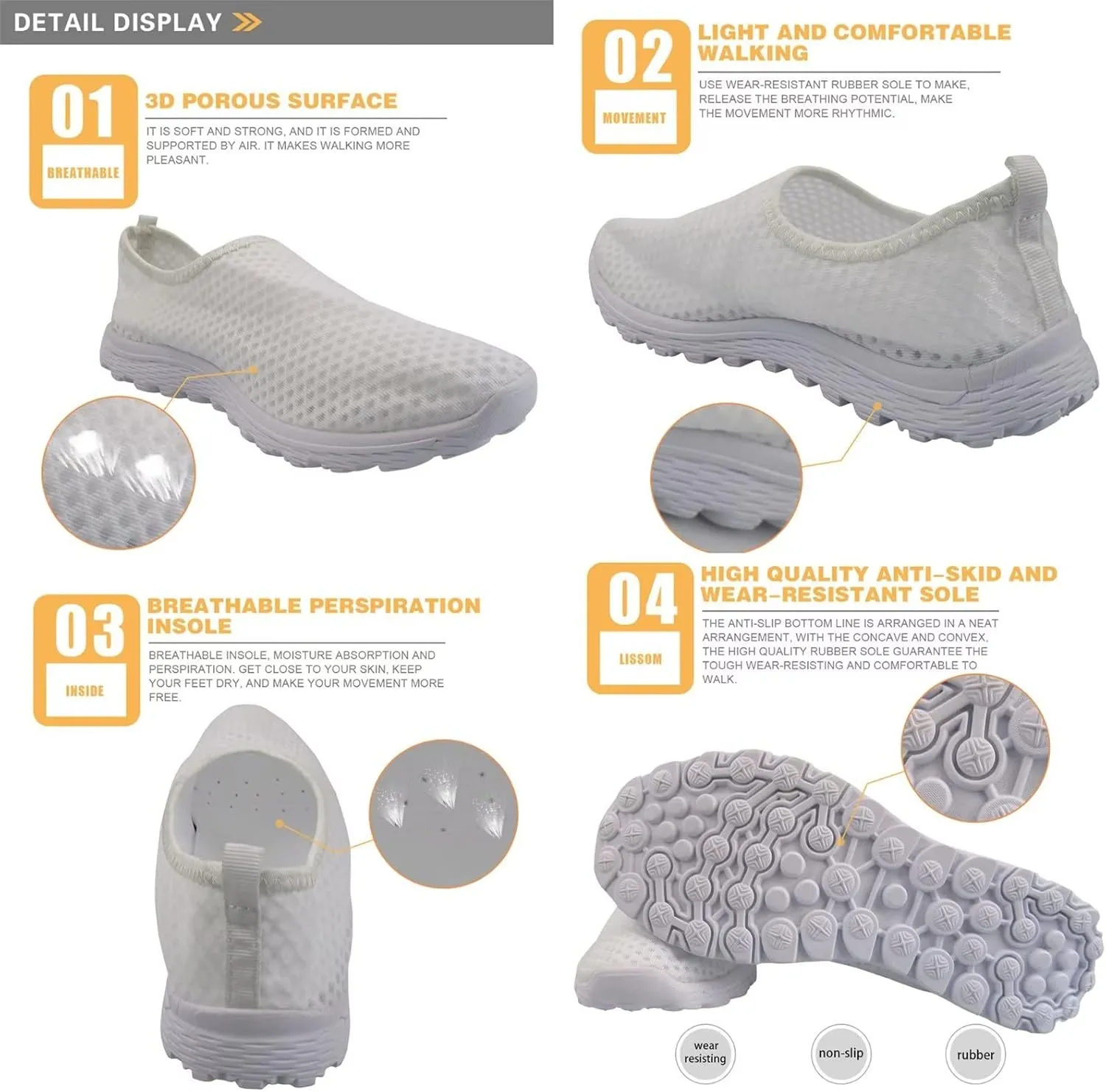 POLERO Sunflower Slip On Shoes for Women Butterfly Walking Shoes Lightweight Water Shoes Casual Sports Mesh Shoes