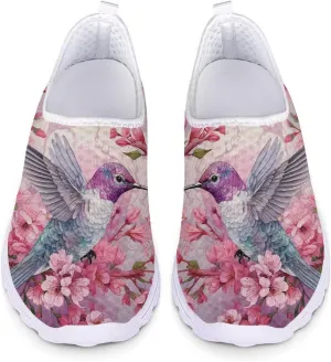 POLERO Sunflower Slip On Shoes for Women Butterfly Walking Shoes Lightweight Water Shoes Casual Sports Mesh Shoes