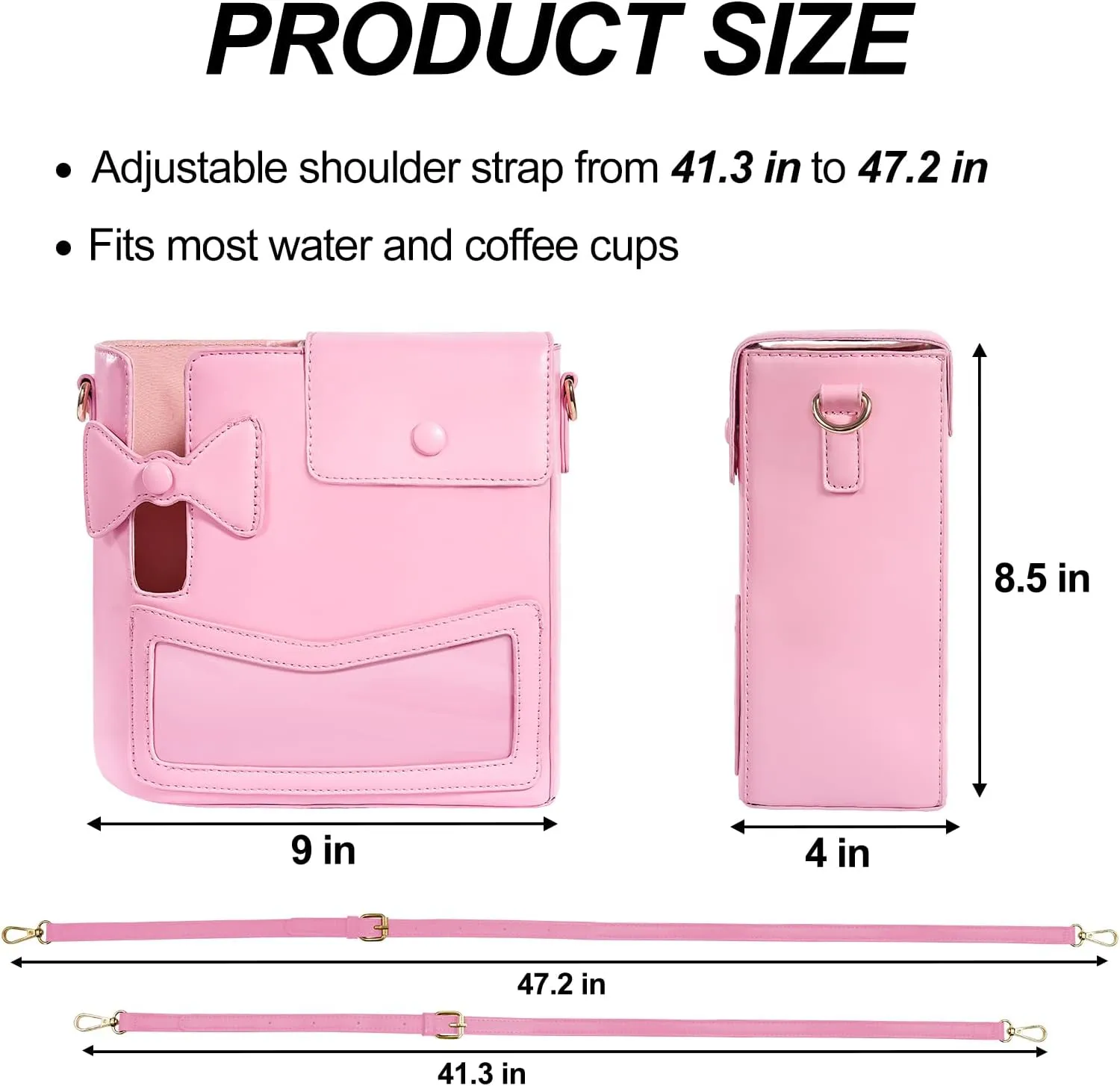 Portable Water Bottle Purse for Stanley Cup,Outdoor Crossbody Bag Compatible with Stanley Cup Bag, Sport Water Bottle Handbag