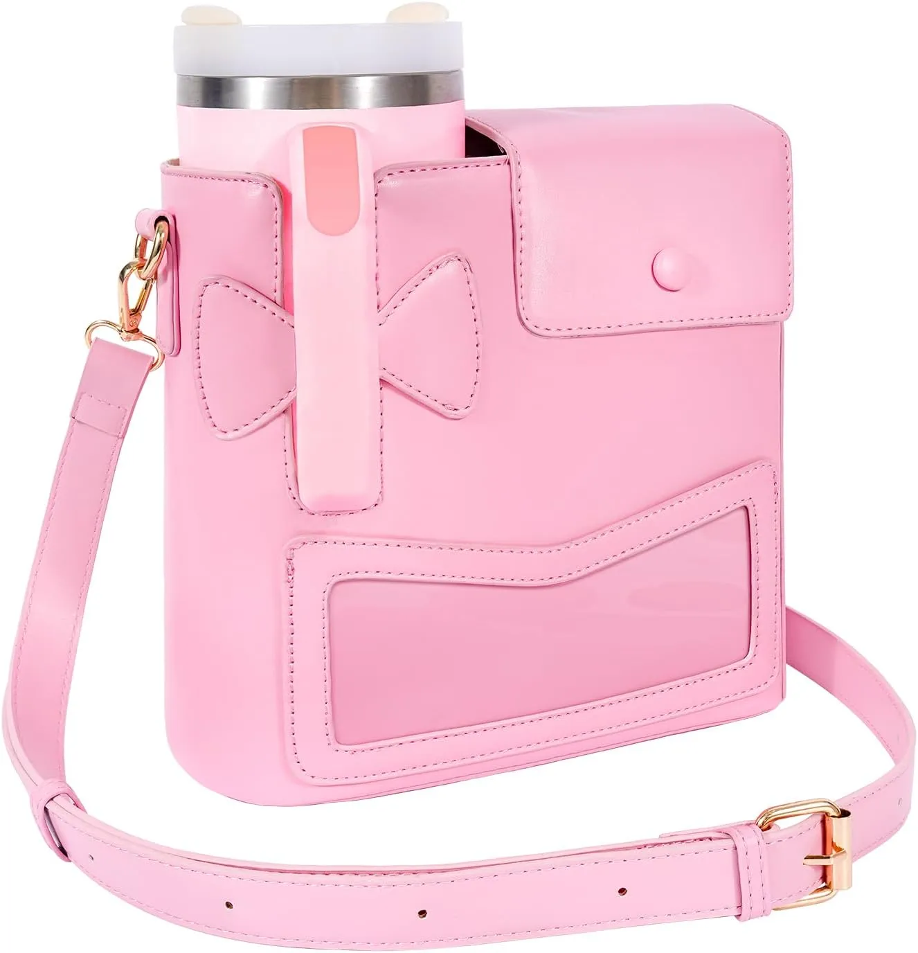 Portable Water Bottle Purse for Stanley Cup,Outdoor Crossbody Bag Compatible with Stanley Cup Bag, Sport Water Bottle Handbag