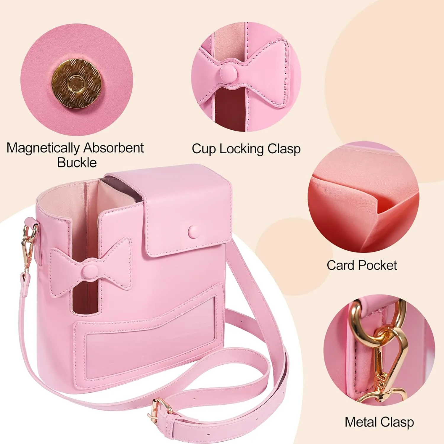 Portable Water Bottle Purse for Stanley Cup,Outdoor Crossbody Bag Compatible with Stanley Cup Bag, Sport Water Bottle Handbag
