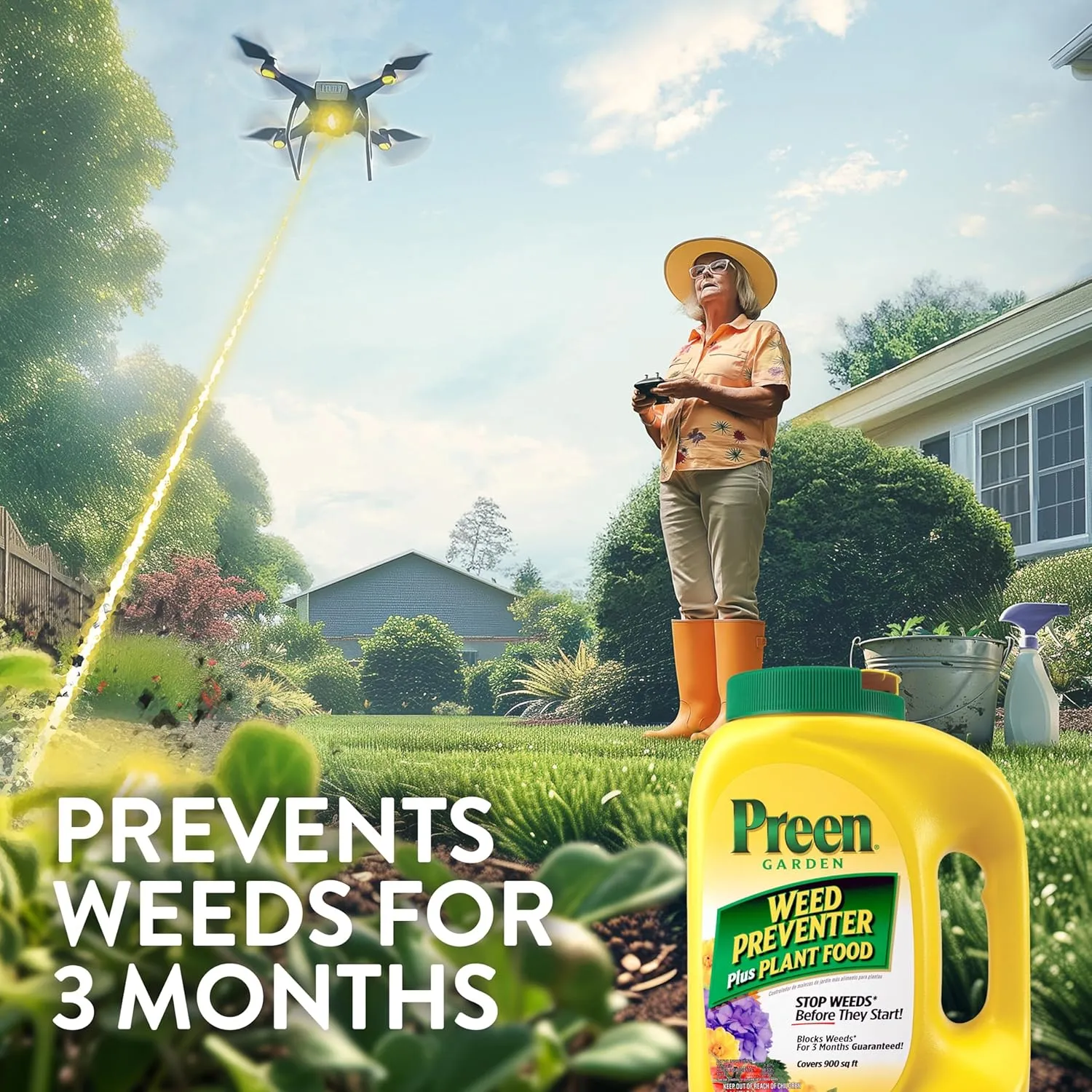 Preen Garden Weed Preventer Plus Plant Food - 31.3 lb. - Covers 5,000 sq. ft.