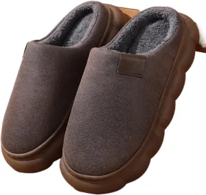 Premium Comfort Suede Thermal Non Slip Men's Fuzzy House Slippers Inddor Soft Warm Furry Shoes Memory Foam Sole