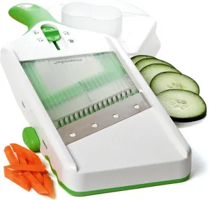 Prepworks by Progressive Adjust-A-Slice and Julienne Mandoline,White & Green