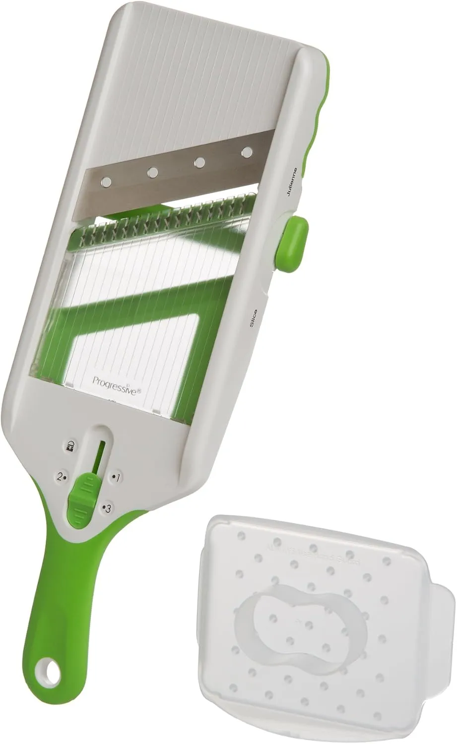 Prepworks by Progressive Adjust-A-Slice and Julienne Mandoline,White & Green