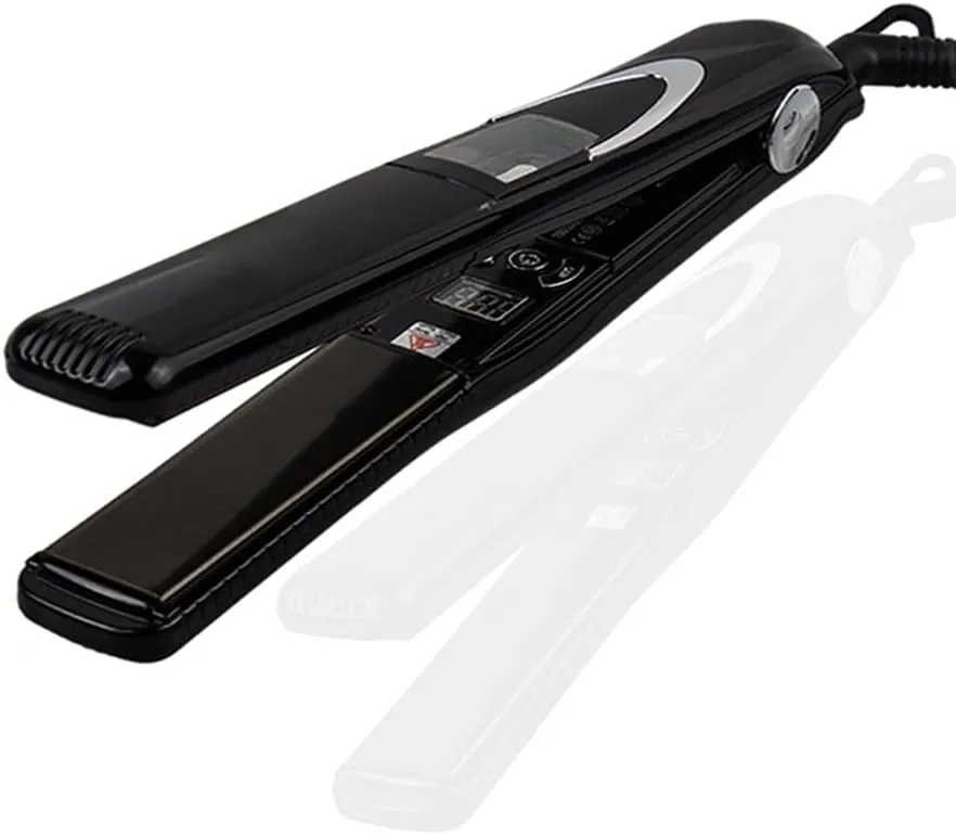 PRO Vibrating Ceramic Tourmaline Ionic Flat Iron, 1-inch - Fast, Frizz-Free Ceramic Hair Straightener with Easy, Gentle Glide for Waves, Curls, Smooth Hair - Professional Styling Tools