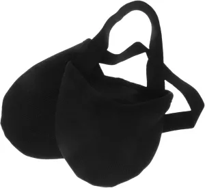 Protective Toe Wrapped Protector for Dance Knitted Yoga Shoes Forefoot Pads for Ballet Gymnastics Black s