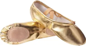 pu leather dance shoes, women's soft-soled practice, ballet large-sized, adult belly dance performance, ethnic dance