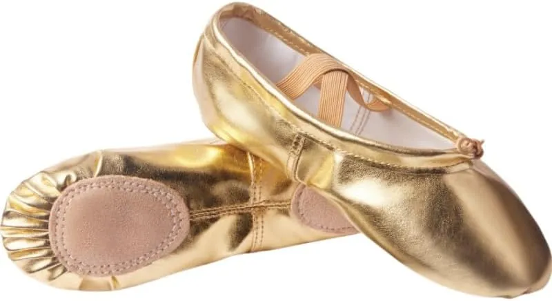 pu leather dance shoes, women's soft-soled practice, ballet large-sized, adult belly dance performance, ethnic dance