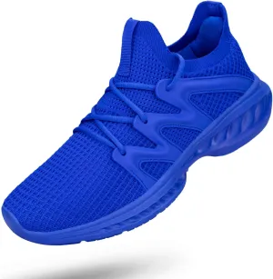 Pujcs Men's Slip on Walking Shoes Lightweight Breathable Non Slip Running Shoes Athletic Gym Tennis Shoes Sneakers for Men