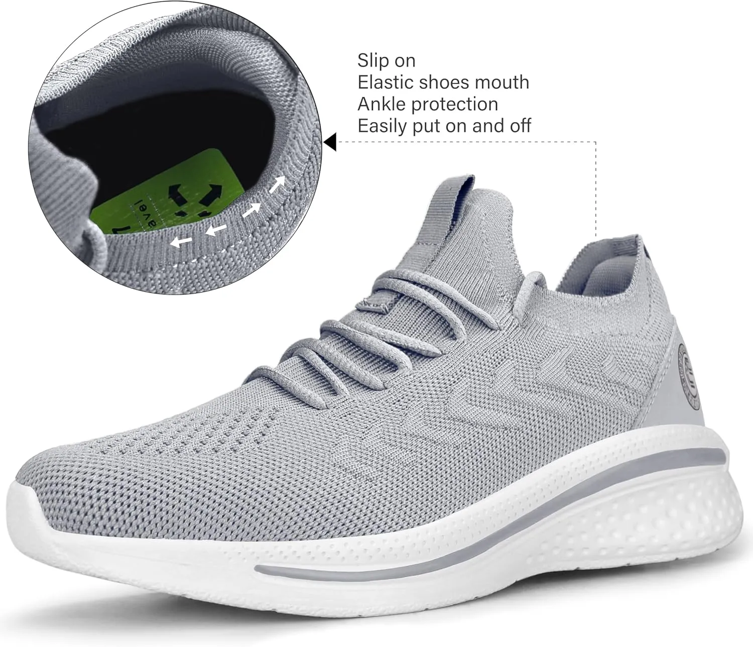 Pujcs Womens Sneakers Slip On Walking Shoes Breathable Running Shoes Lightweight Mesh Gym Shoes Non Slip Workout Shoes