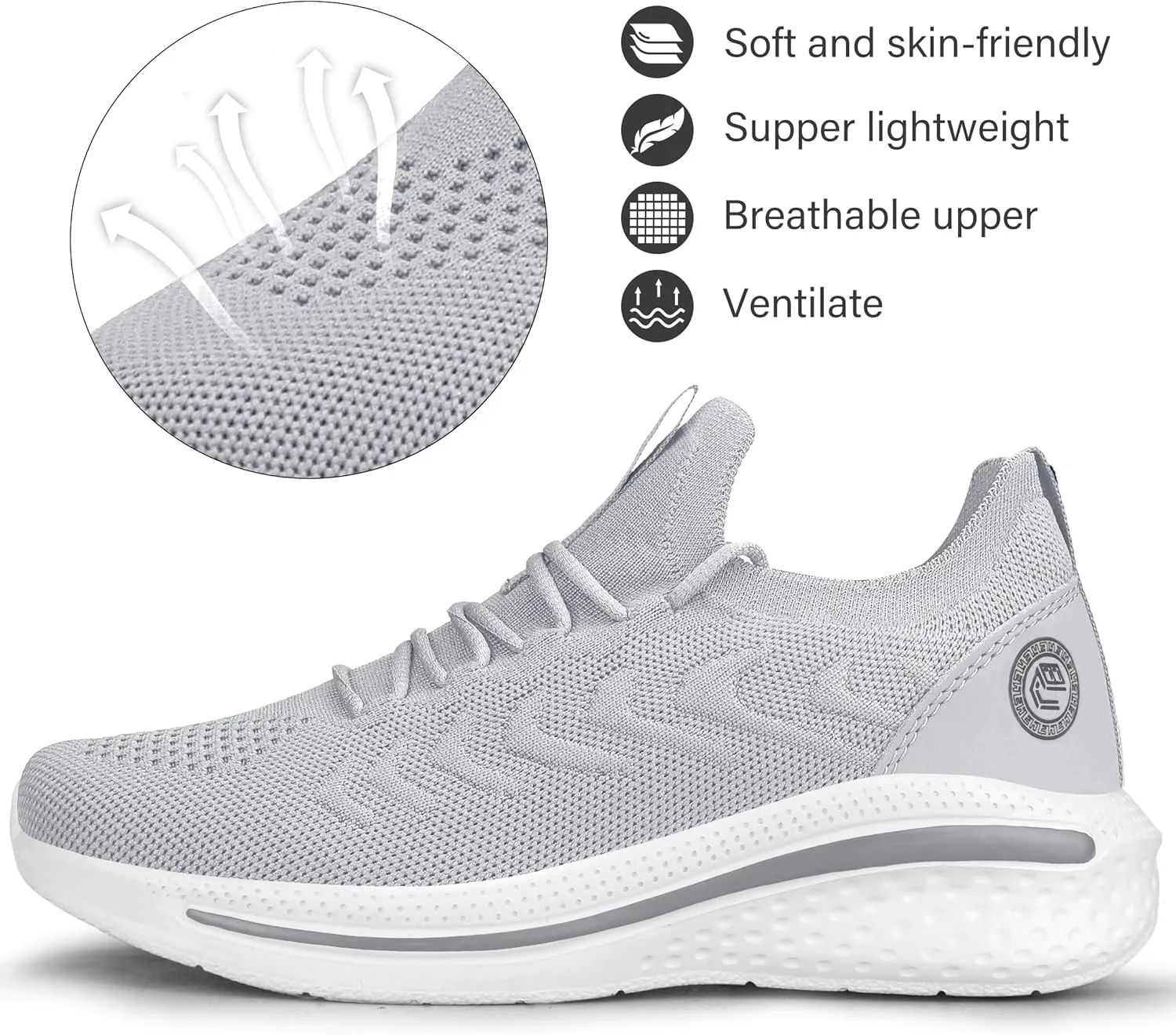 Pujcs Womens Sneakers Slip On Walking Shoes Breathable Running Shoes Lightweight Mesh Gym Shoes Non Slip Workout Shoes