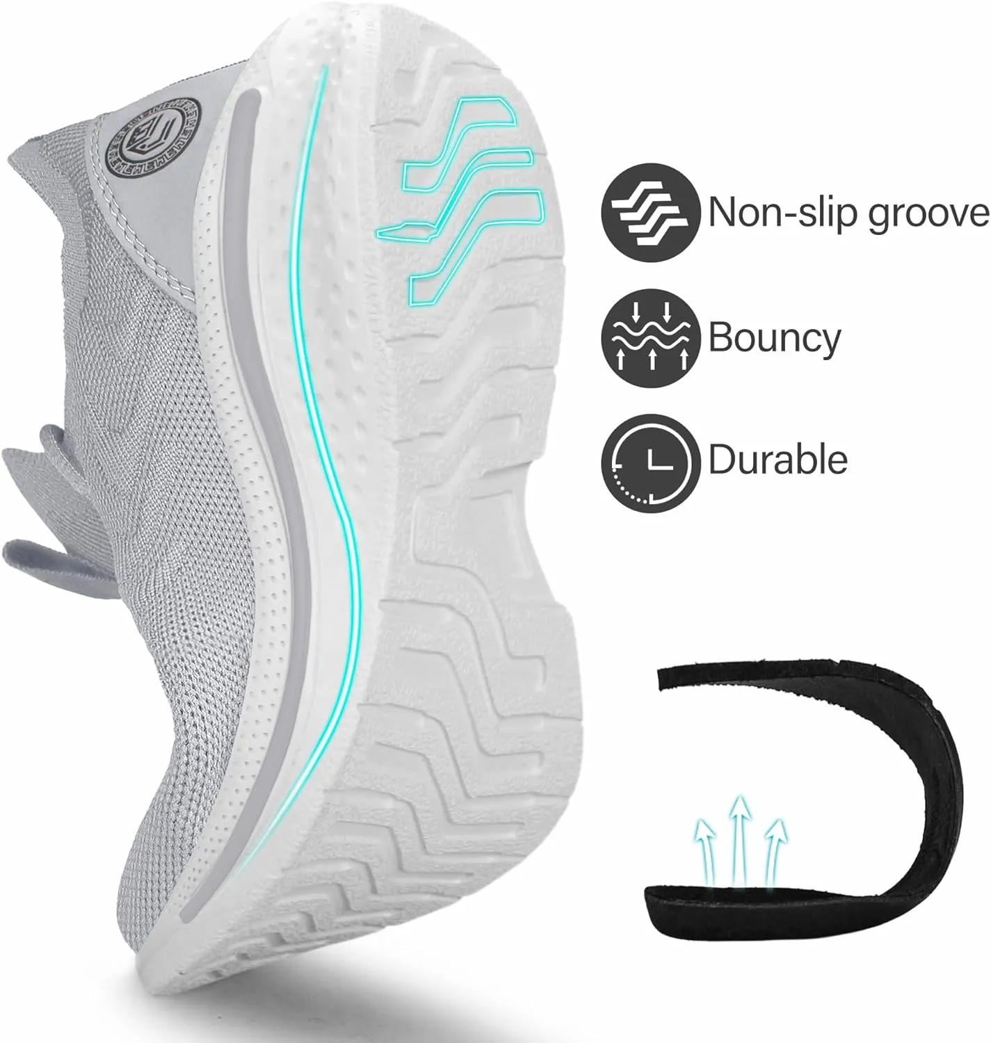 Pujcs Womens Sneakers Slip On Walking Shoes Breathable Running Shoes Lightweight Mesh Gym Shoes Non Slip Workout Shoes