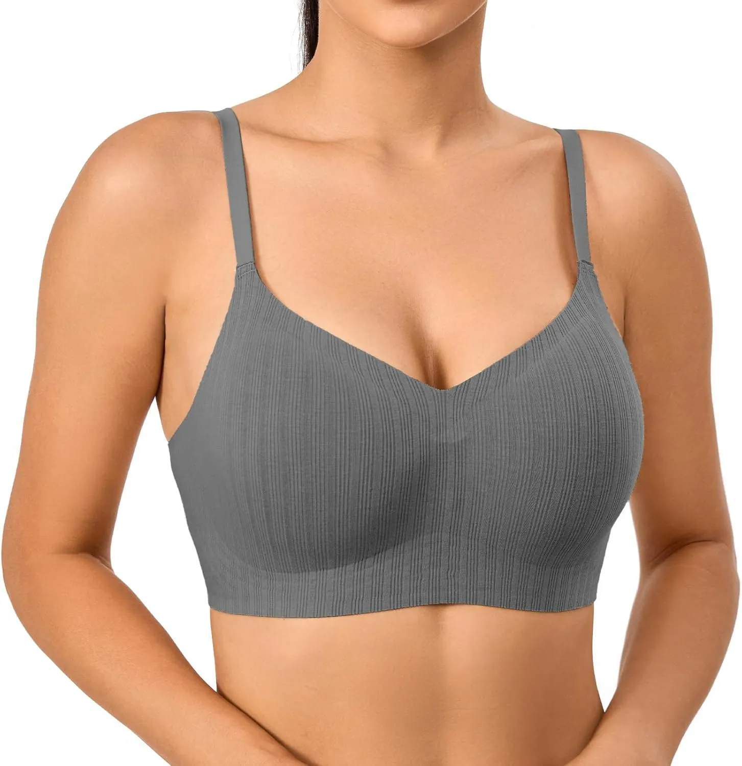 Push Up Bras for Women Wireless Bra Silicone Soft Support Seamless Comfortable Wire Free Bralette Small to Plus Size