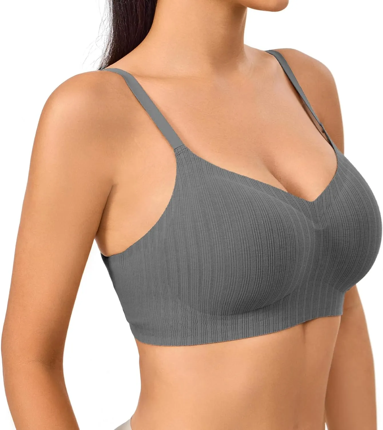 Push Up Bras for Women Wireless Bra Silicone Soft Support Seamless Comfortable Wire Free Bralette Small to Plus Size