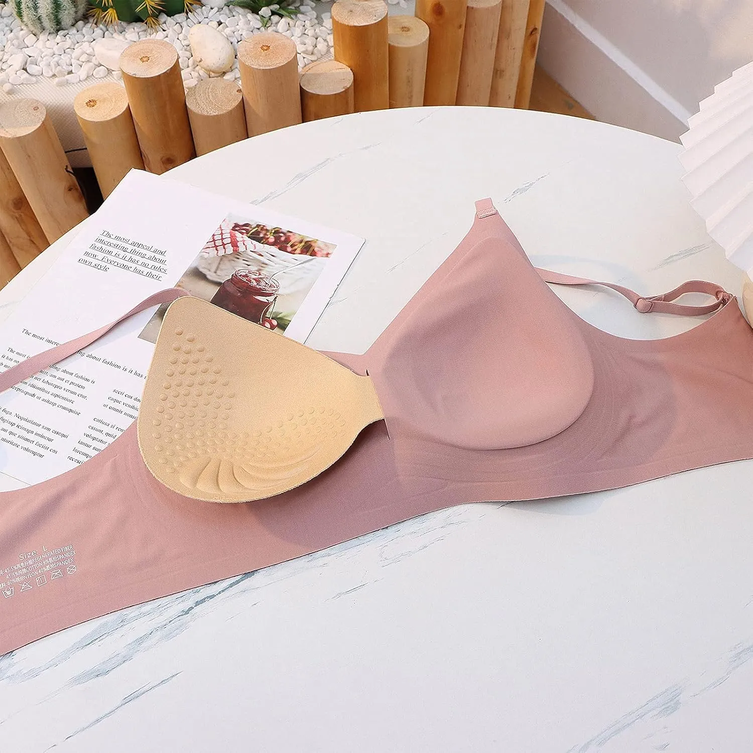 Push Up Bras for Women Wireless Bra Silicone Soft Support Seamless Comfortable Wire Free Bralette Small to Plus Size