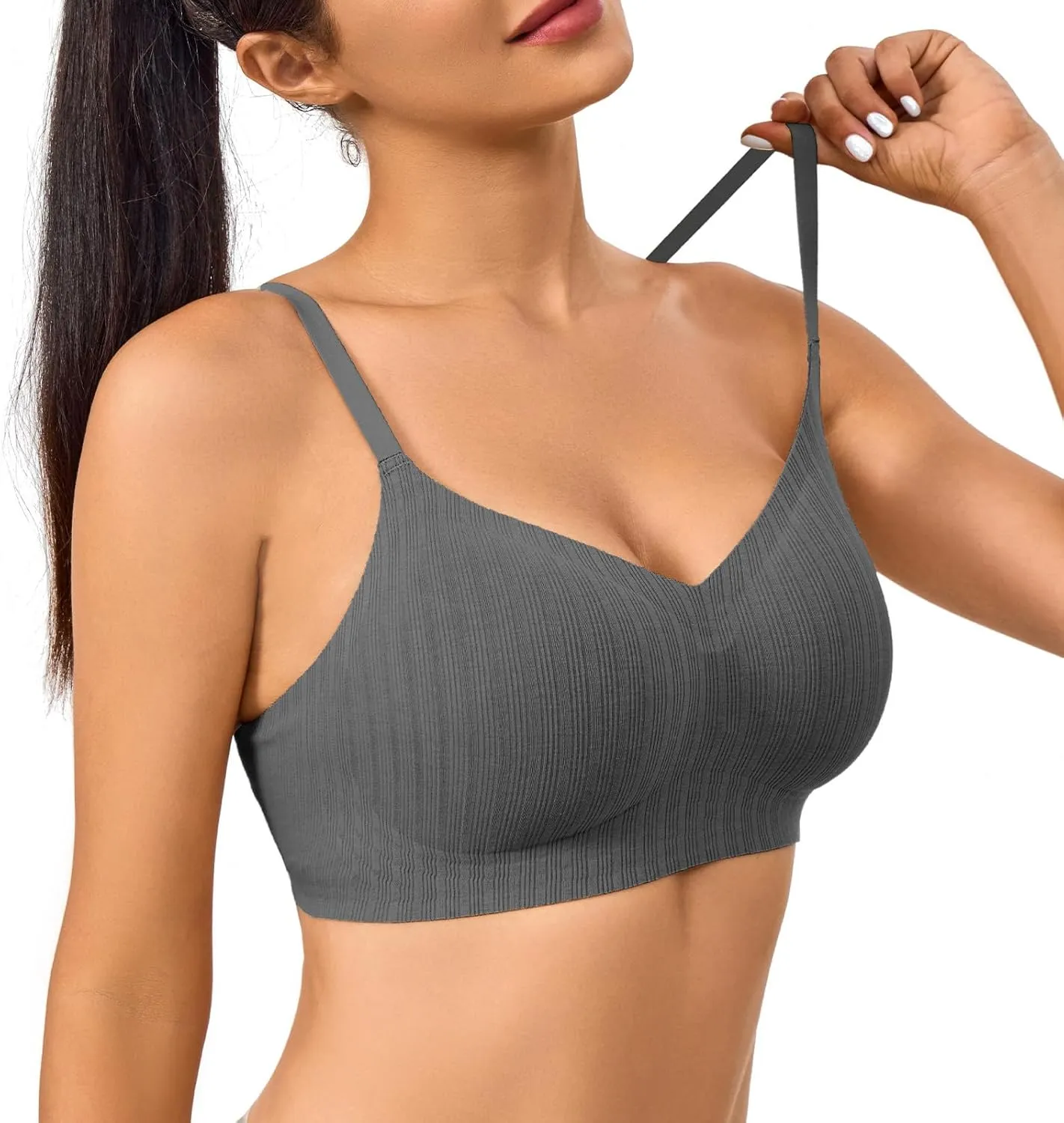 Push Up Bras for Women Wireless Bra Silicone Soft Support Seamless Comfortable Wire Free Bralette Small to Plus Size