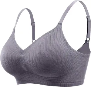 Push Up Bras for Women Wireless Bra Silicone Soft Support Seamless Comfortable Wire Free Bralette Small to Plus Size